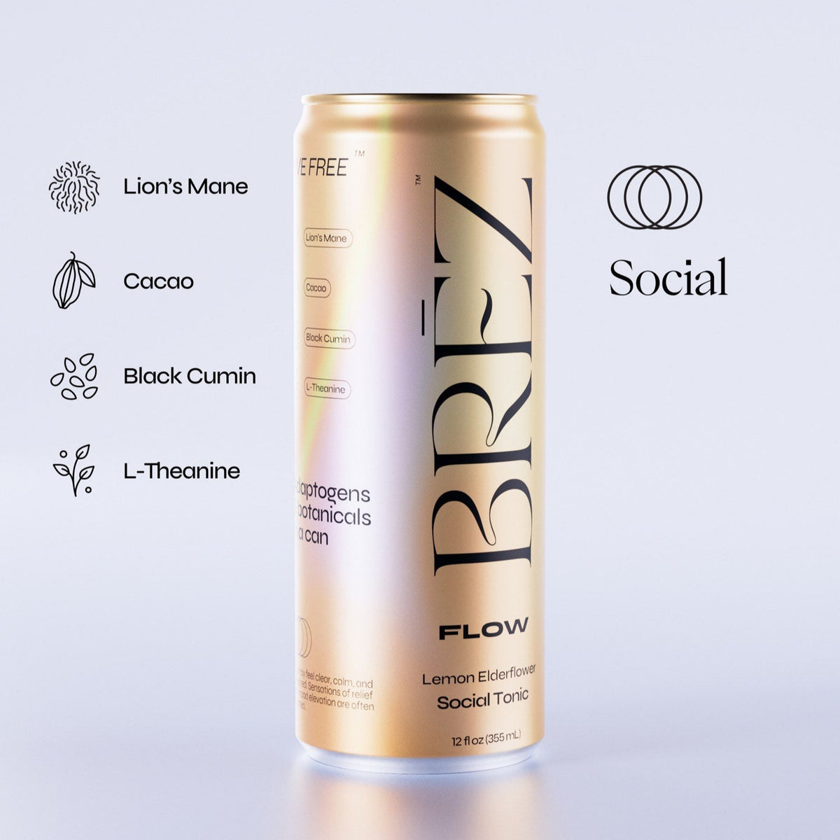 Flow | Lion's Mane Mushroom Drink | BRĒZ