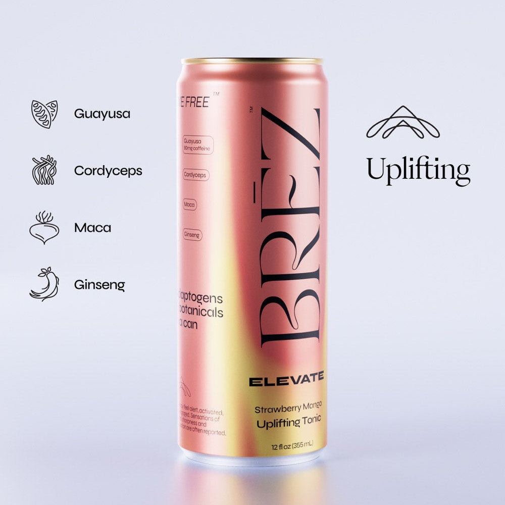 Flow + Free 4-Pack of Elevate | Non-Alcoholic Seltzers | BRĒZ