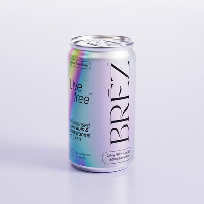 OG Micro | 7.5oz Lemon Elderflower | 2.5 MG THC, 5MG CBD, 25 MG Lion's Mane | Wholesale | 24 cans